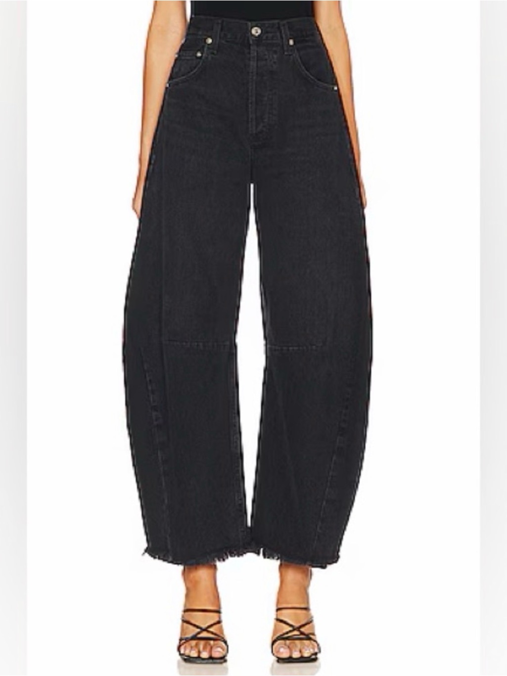 Citizens Of Humanity Horseshoe Barrel Leg Jeans In Black